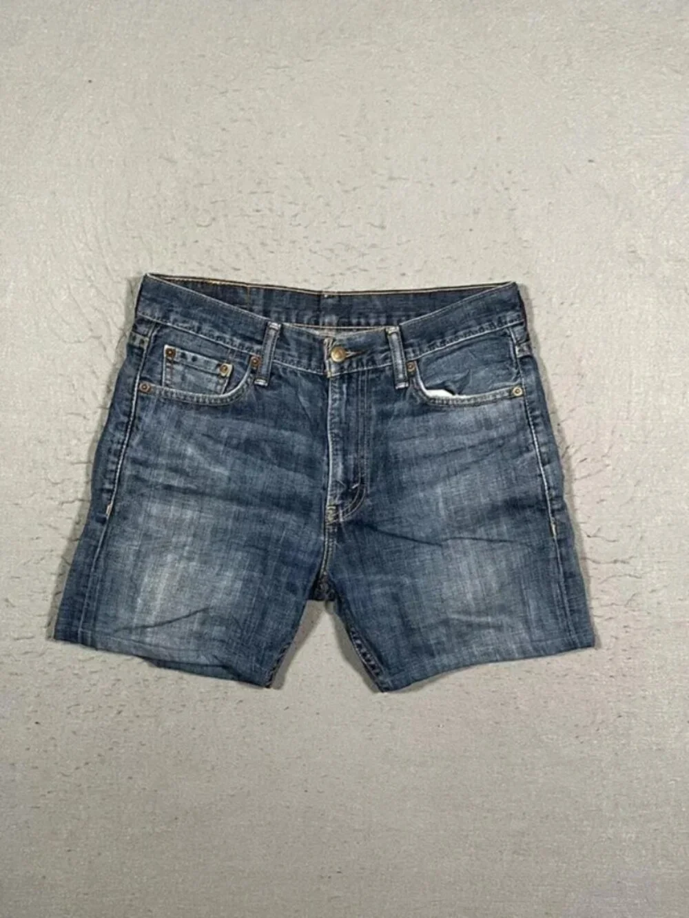 Levi’s 513 Blue Cropped Denim Shorts Vintage W30 I6